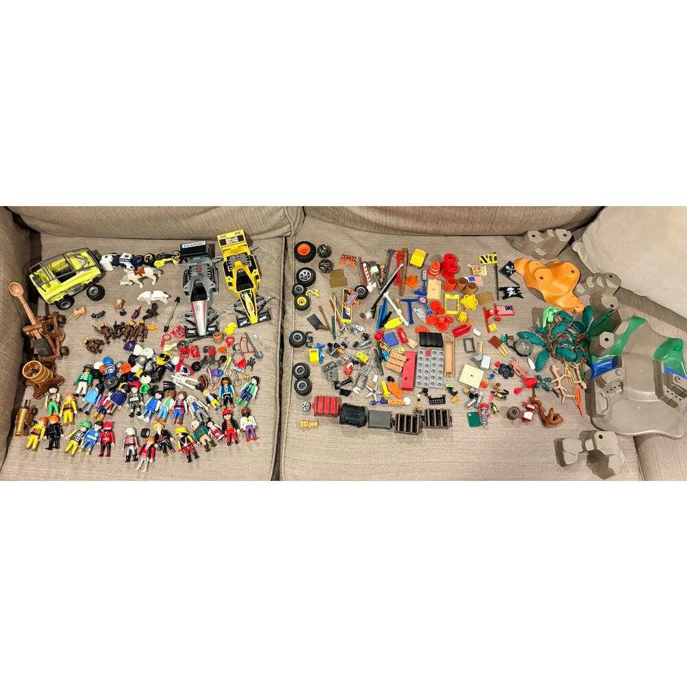 Huge Lot Almost 300 Playmobil People Parts Trees Cars And More 90s Early 2000s